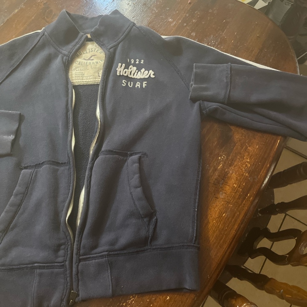 Hollister Navy Blue Zip-Up Jacket